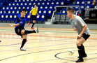 Tässä yksi FC OPA:n lukuisista maalipaikoista. Alin laukauksen peittää Aleksi Haipus.